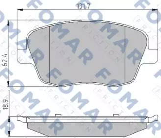 FOMAR FRICTION fo908081 -  Комплект тормозных колодок, дисковый тормоз